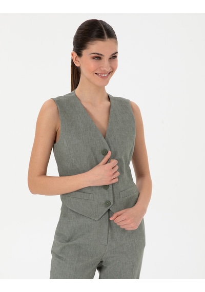 Pierre Cardin Kadın Haki Yelek Dokuma 50306488-vr027
