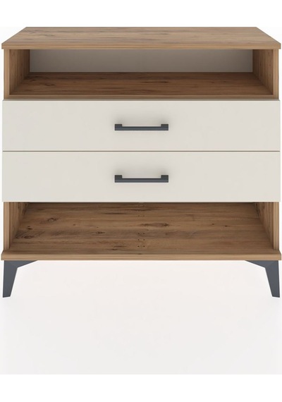 Arges Şifonyer Tek Raflı 2 Çekmeceli 88x30x80 Çam-aytaşı Atlas Çam