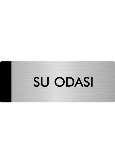 Metal Yönlendirme Levhası, Departman Kapı Isimliği Su Odası 5x20 Cm Gümüş Renk