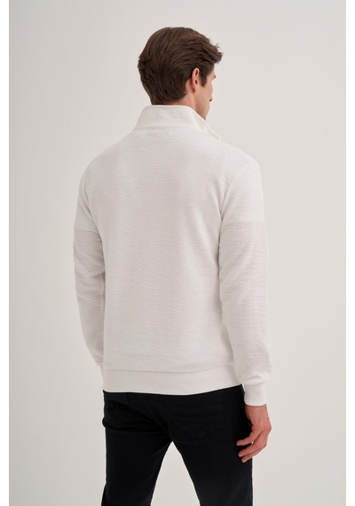 Cazador 50670 Erkek Dik Yaka Sweat Ekru