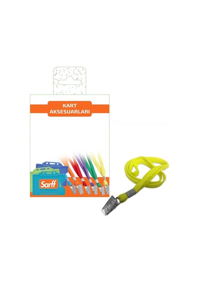 Sarff Metal Klipsli Sarı Askı İpi 10'lu