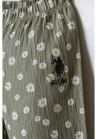 U.S. Polo Assn. Kız Bebek 2 Li T-şhirt Takım Beyaz-yeşil-2270 Yeşil
