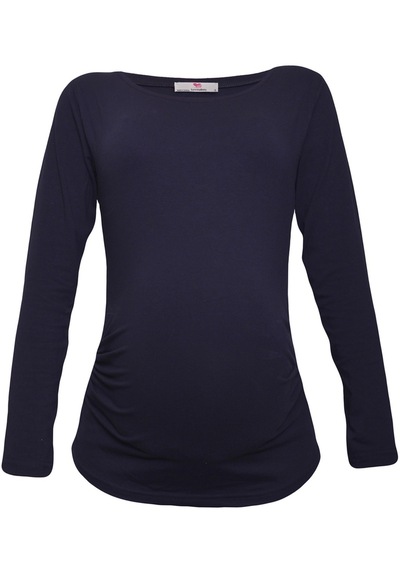 Luvmabelly 2301-2309 Pamuklu Uzun Kollu Hamile T-shirt-lacivert