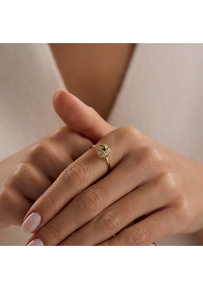 Sembol Gold 14 Ayar Altın Düğüm Model Yüzük 0,72 Gr T14648 Çok Renkli