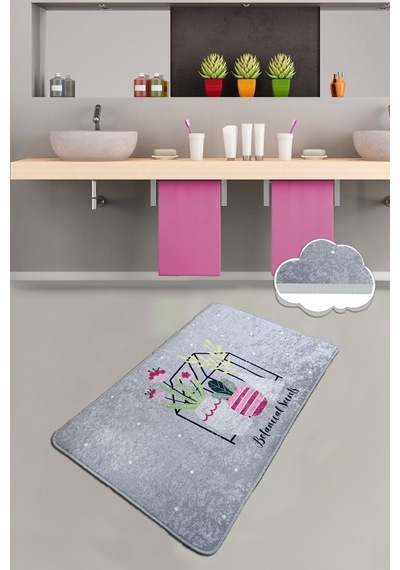 Botanıcal Sweets 80X100 Cm Banyo Halısı Paspas Yıkanabilir