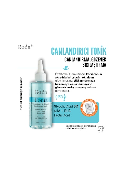 Roen Canlandırıcı Ve Gözenek Sıkılaştırıcı Glycolic Acid %5 Tonik 200 ML