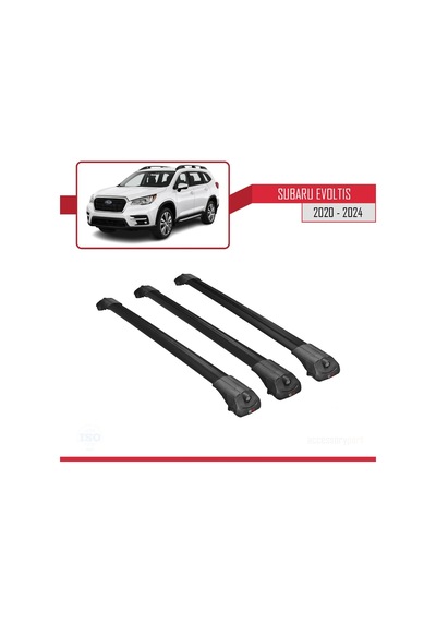 Subaru Evoltis 2020 Ve Sonrası İle Uyumlu Ace-1 Ara Atkı Tavan Barı Siyah 3 Adet Bar