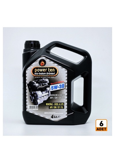 Power Ten 5w30 Motor Yağı 4 Litre 6 Adet 1 Koli