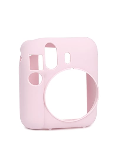 Fujifilm Instax Mini 12 Fotoğraf Makinesi + 20'li Film + Kıskaçlı Stand + Mini Albüm + Silikon Kılıf Seti Pembe