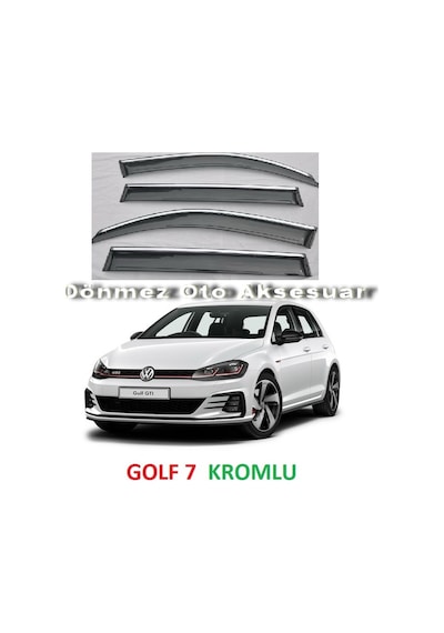 Vw Golf 7 Mügen Cam Rüzgarlığı Kromlu 2013-2020 Arası 4 Lü Set N11.8055