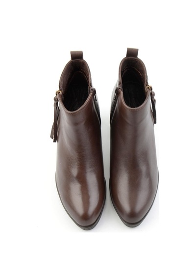 Bambi Kahve Hakiki Deri Kadın Bot & Bootie K02750043103