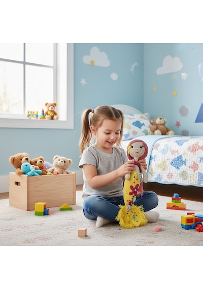 Çocuklar İçin Amigurumi Deniz Kızı Çok Renkli