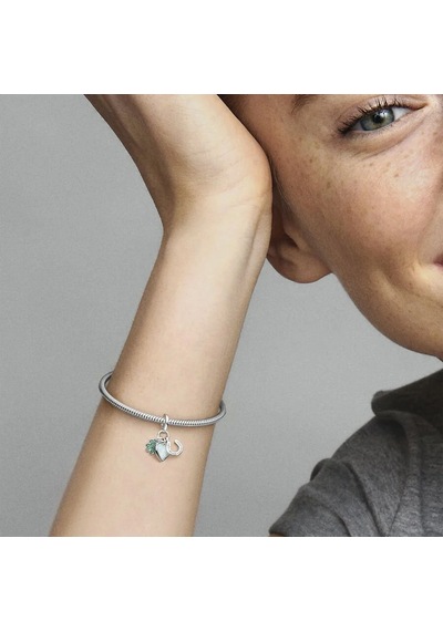 Nur Silver Dört Yapraklı Yonca, Kalp Ve At Nalı Üçlü Sallantılı Charm Nur-cm00455 Gümüş