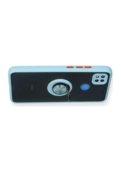 Xiaomi Redmi 9c Uyumlu Kılıf Montreal Yüzüklü Silikon Kapak - Buz Mavi