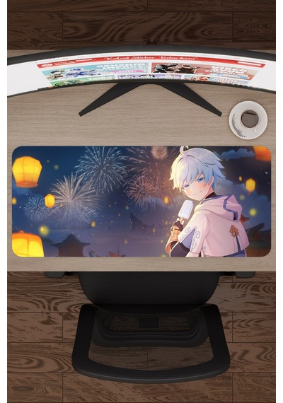Chongyun Genshin Impact Anime Gacha V4 - 70x30 Xl Gaming Mouse Pad Fare Altlığı