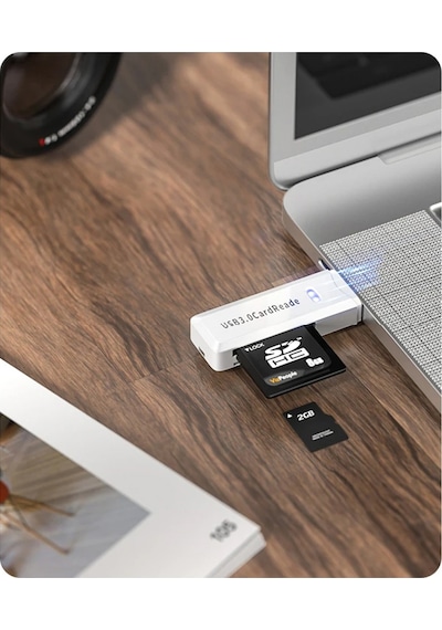 Foxyn FXN-143 TF-SD-USB 3.0 Bellek Kart Okuyucu Beyaz