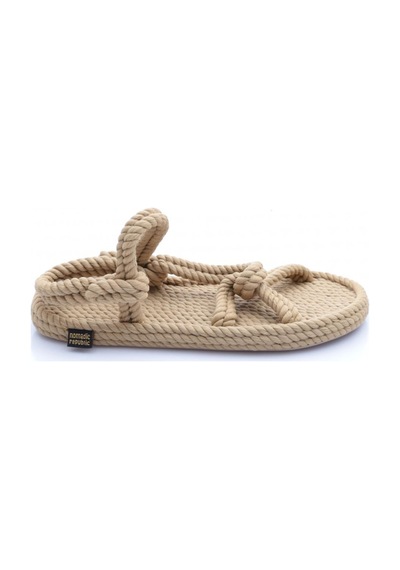 Nomadic Republic Mykonos Kadın Halat Sandalet Bej