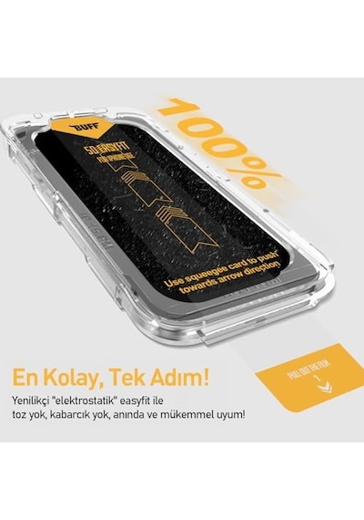 Apple Uyumlu iPhone 16 Serisi İle Uyumlu 5d Privacy Easyfit 2 Adet Kolay Uygulama Aparatlı Ekran Koruyucu Temperli Cam Hayalet Ekran Diğer