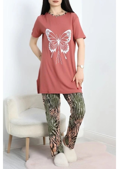 Seka Store Seka Ringviskon Pijama Takımı Gülkurusu - 50632.1931. Çok Renkli
