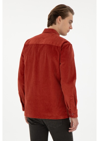 U.s. Polo Assn. Erkek Kiremit Gömlek Desenli 50291397-vr031 Kiremit