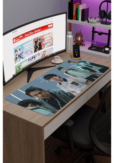 Weak Hero Class - K Drama V5 90x40 Xxl Gaming Kauçuk Kaymaz Taban Mouse Pad Fare Altlığı