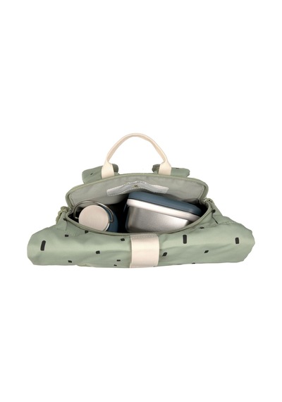 Lassig Happy Prints Mini Rolltop Sırt Çantası Light Olive Yeşil