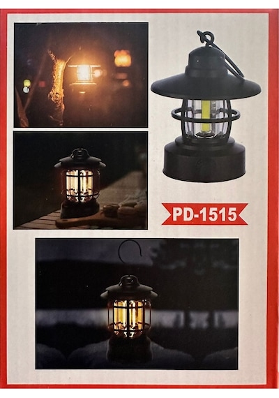 Powerdex Pd-1515 Taşınabilir Şarjlı Kamp Lambası Siyah