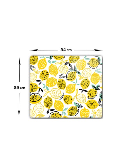 Decorita Cam Kesme Tahtası | Sarı Limonlar | 29cm x 34cm