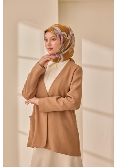 Silk Home Olinda İpek Eşarp 47003-19 Taba, Soluk Pembe, Yağ Yeşili, Gri, Leylak