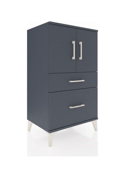 Hyperion Komodin 2 Raflı 2 Çekmeceli 2 Kapaklı 60x44x106 Antrasit-antrasit Antrasit