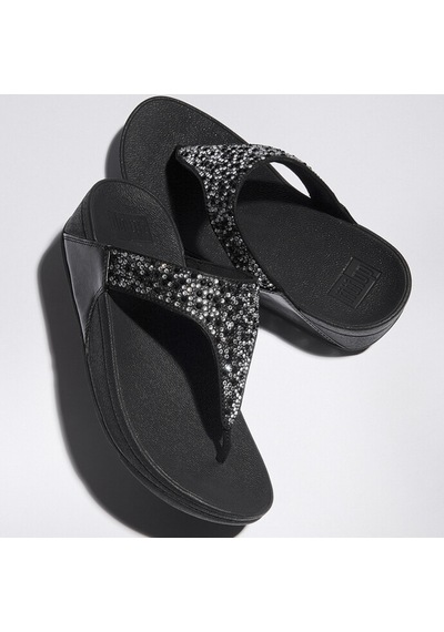 Roncato 090 All Black Terlik Kadın Diğer Je3-090 Fitflop Lulu Crystal-mix Toe-post All Black Siyah