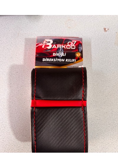 Carbon Kırmızı Yüzük Dikme Direksiyon Kılıfı Carbon Kırmızı Yüzük Kırmızı Dikiş
