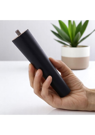 Ahşap Ayak 15 Cm Siyah M8 Civatalı Bağlantı Aparatlı Dolap Mobilya Koltuk Kanepe Destek Ayağı Ayakları Siyah