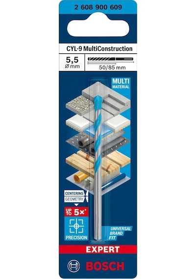 Bosch Expert 5.5x85 Mm Cyl-9 Çok Amaçlı Matkap Ucu 2608900609