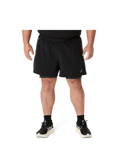 Asics Road 2n1 5ın Short Erkek Siyah Gri Şort 2011d245-001 Siyah