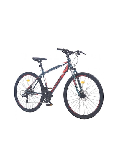 Corelli Trivor 2.1 28 Jant 18'' Hidrolşk Disk Frenli Şehir Bisikleti Koyu Gri - Kırmızı Beyaz Gri - Kırmızı
