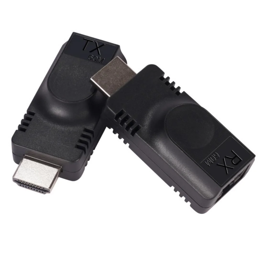 Hdmi Extender 60 Metre Cat5e Cat6 Ethernet Kablo Uzatma Uzatıcı Aparatı Adaptör