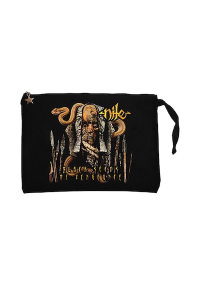 Nile Black Seeds of Vengeance Siyah Clutch Cüzdan / El Çantası Siyah