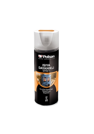 Polisan Isıya Dayanıklı Sprey Boya Siyah 400 ML