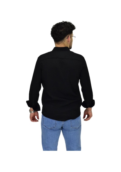 Erkek Spor Silim Fit Uzun Kol Gömlek G5019 Bgl-st04493 Siyah