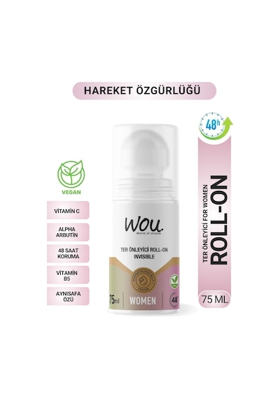 Wou Ter Önleyici Leke Karşıtı Roll-on 75 Ml Women