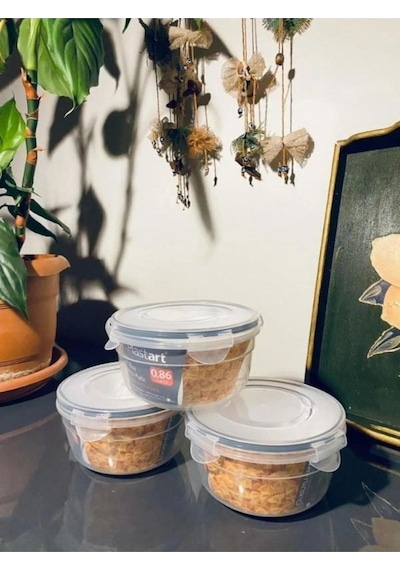 2,3 Lt Yuvarlak Sızdırmaz Saklama Kabı Fresh Box Lc-420 Plastik Turuncu Diğer