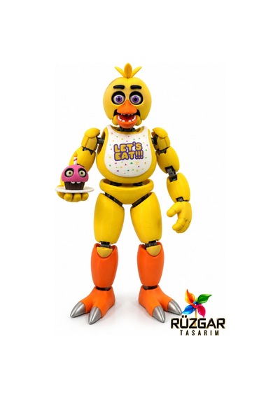 Fnaf Chica Five Nights At Freddy's Eklemli Dummy T13 Koleksiyon Figürü Endo Hediyeli