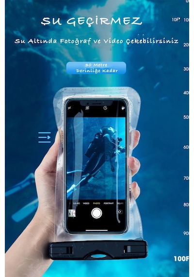 Tüm Telefonlarla Uyumlu Su Geçirmez Kılıf Askılı Telefon Kılıfı