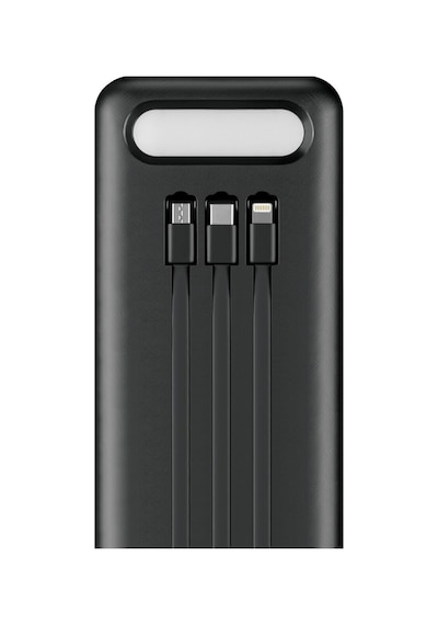20000mah 4 Usb Çıkışlı Powerbank Type C Lightning Ve Mikro Usb Girişli El Fenerli Siyah