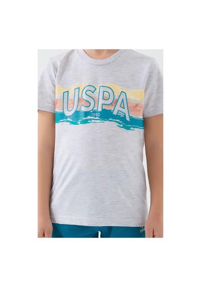 U.s. Polo Assn. Sweet Intense Beyaz Erkek Çocuk Bermuda Takım Kar Melanj