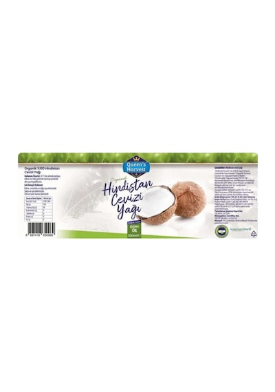 Queens Harvest Organik Hindistan Cevizi Yağı 300 Ml