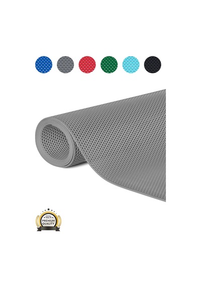 Hortumtech Bal Petek Paspas Kaydırmaz Pvc Islak Zemin Duş Havuz Su Tahliyesi 4 Mm - Gri 90 X 100 Cm