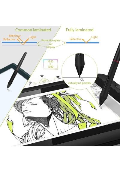 Tr Ekran Artist 12 Pro Grafik Tableti, Tamamen Lamine Ekran, 11,6 İnç, 8 Tuş Kombinasyonu, Pilsiz Giriş Kalemi, 8192