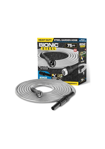 Bionic Steel 1583 Bahçe Hortumu, Gümüş, 75' Abanoz